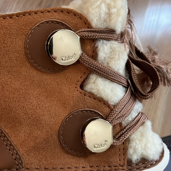 CHLOE x Sorel Cloth Snow Boots In Beige size 36.5 superb condition - Picture 6 of 8